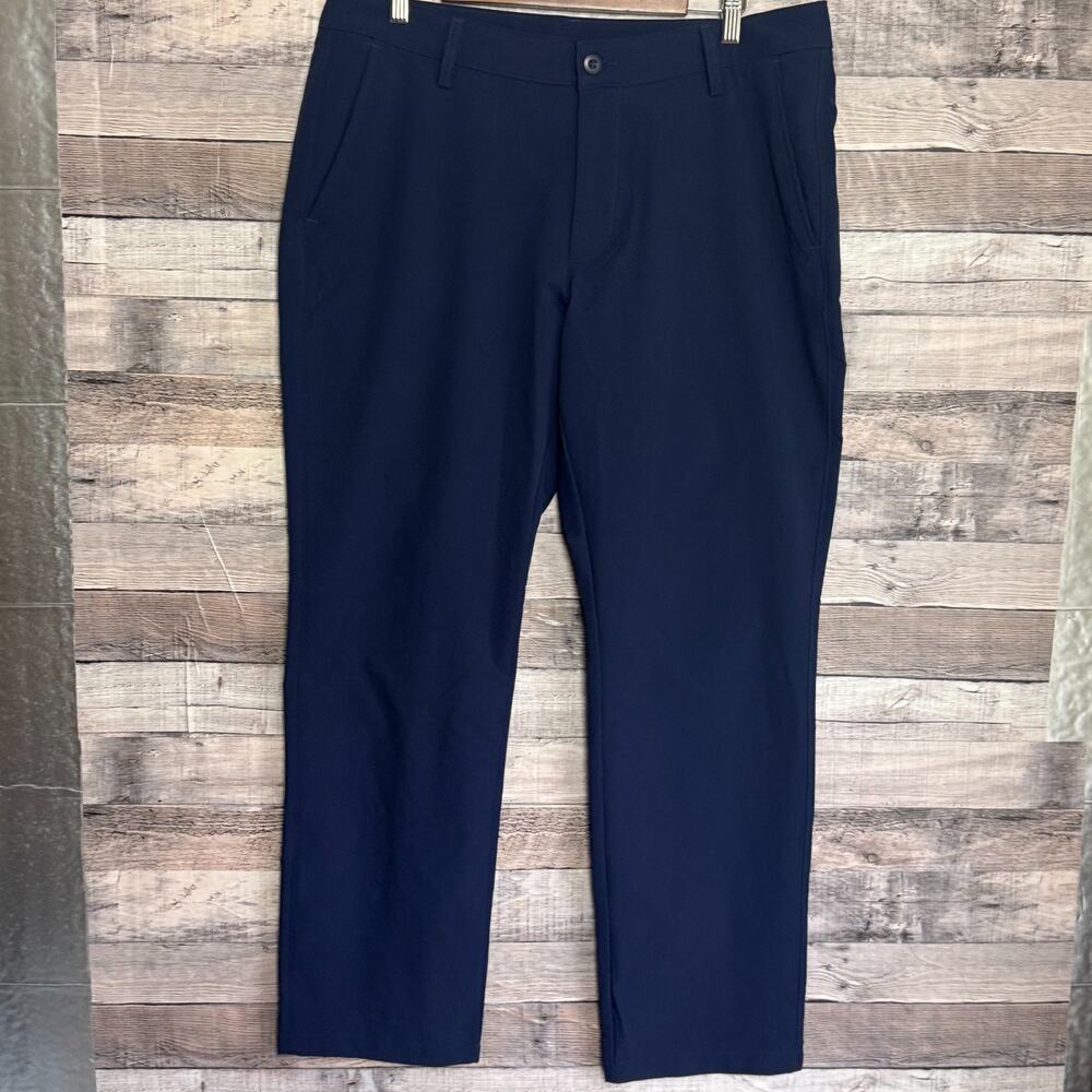 Under Armour Mens Tech Pants 38x32 Blue Classic Golf Performance 4 Way Stretch